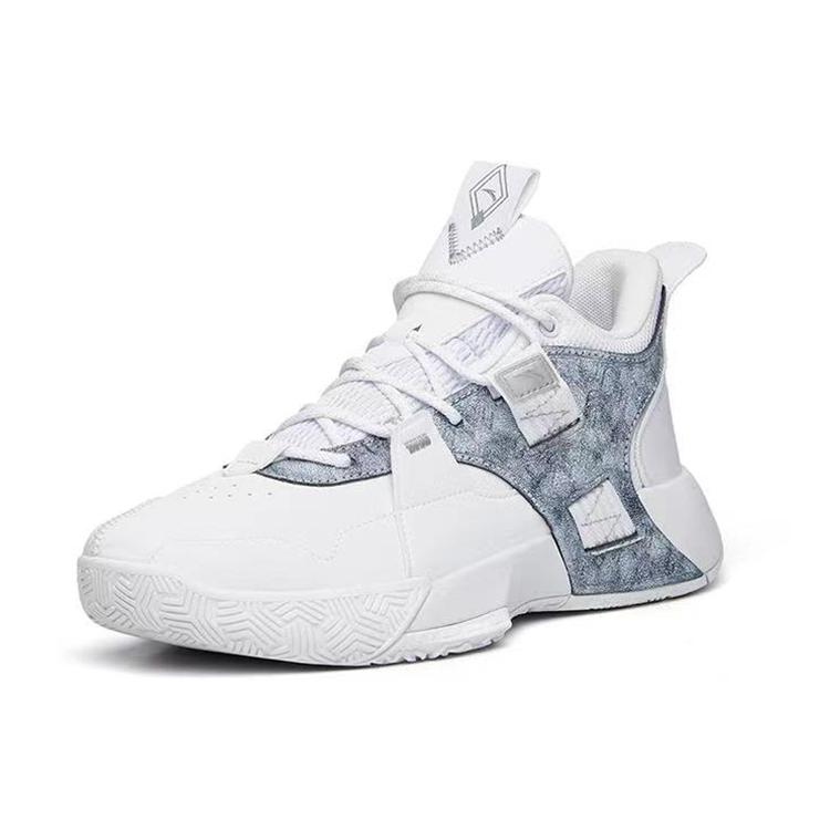 Anta Speedy 2 Comfortable Textile, Synthetic Leather Slip Resistant Abrasion Resistant Mid top Vintage Basketball Shoes 112141606-5