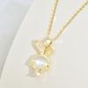 Wind Bunny Necklace Women'S Light Luxury High-End Cute Opal Pendant Exquisite Neck Chain