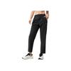 Li Ning Fitness Series Casual Simple Solid Color Straight Leg Mid Waist Knitted Sports Pants Women Bottoms Black AYKV092-1