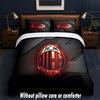 סט מצעים AC Milan עיצוב מיטה 1 ציפה לשמיכה + 2 ציפיות לכריות רך נושם מצעי מיטה לבית