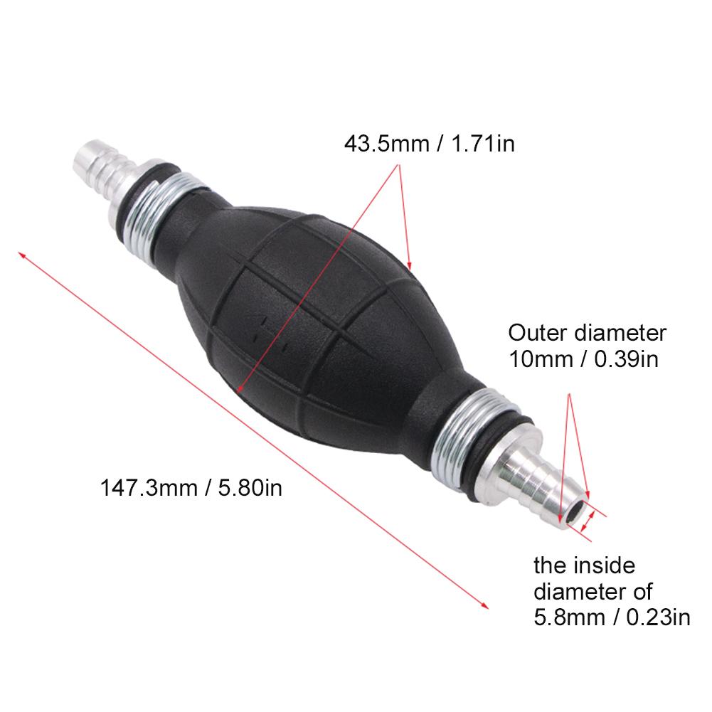 6/8/10/12mm Universal Fuel Pump Rubber Manual Liquid Oil Transfer Pump Petrol Diesel Hand Primer Bulb for Car Marine Outboard