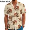 Herren Hawaiianhemd 3D Palmenprint Alohahemd Strand Tropischer Urlaub Kurzarm Button-Down-Hemd Mode Y2k Herrenbekleidung