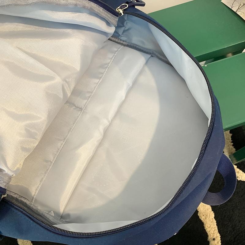 Женский рюкзак большой вместимости с цветными блоками для путешествий — фото 9