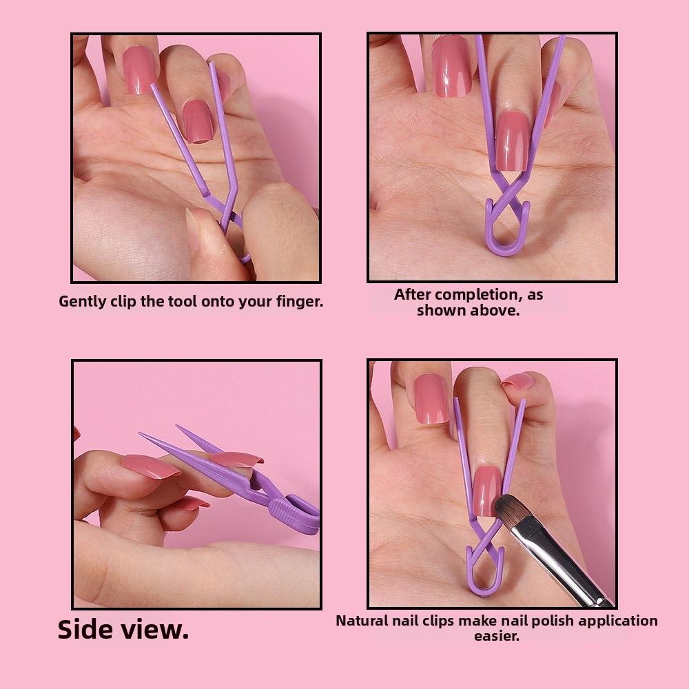 20pcs Pink Purple Nail Painting Protection Clip for Manicure Tools
