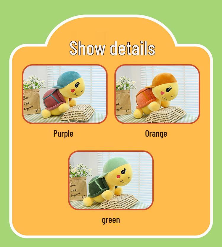 Adorável Tartaruga de Pelúcia com Capuz Almofada Presente