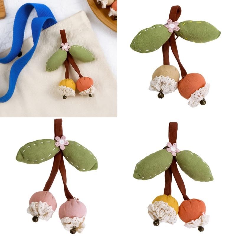 Handmade Fabric Hawthorn Cherrys Fruit Brooch Nature Inspire Accessory For Women