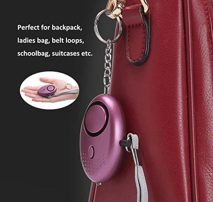 130DB Personal Security Alarm Emergency with LED Buckle Key Lights Emergency Safety Alarm for Women Men Children Elderly