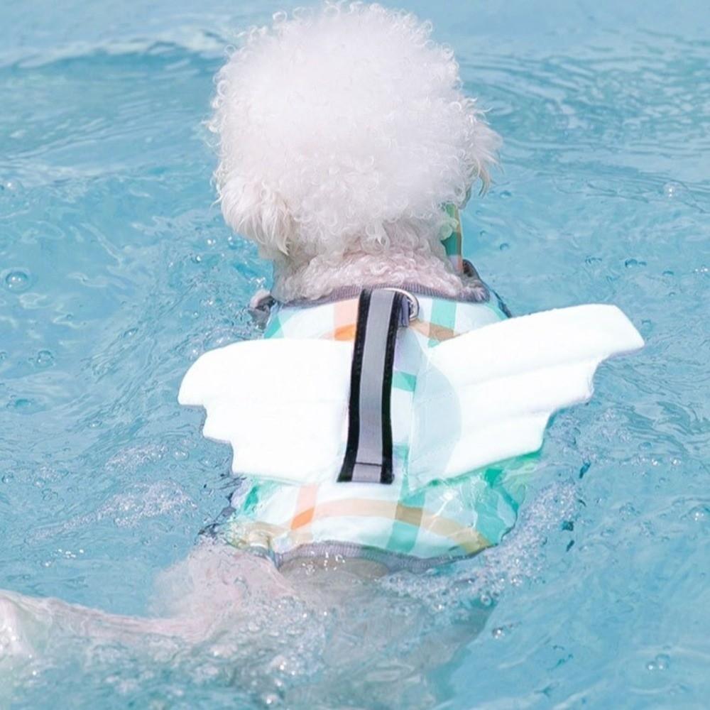 Bee/Dinosaur Shape Dog Life Jacket Adjustable Dog Swimming Suit Dog Swimsuit Small Medium Dogs