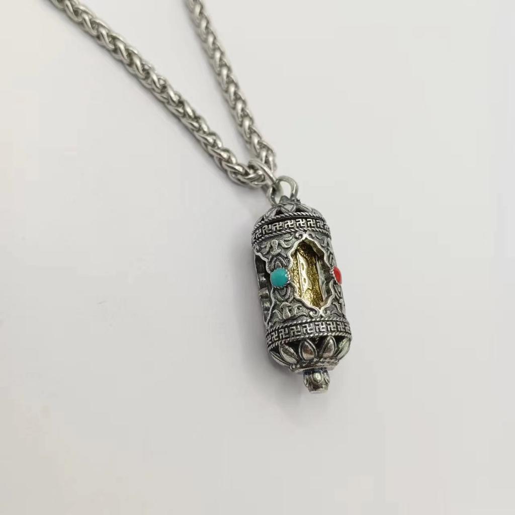 Retro Ethnic Style Six Character Mantra Gawu Box Detachable Pendant Pendant Pendant