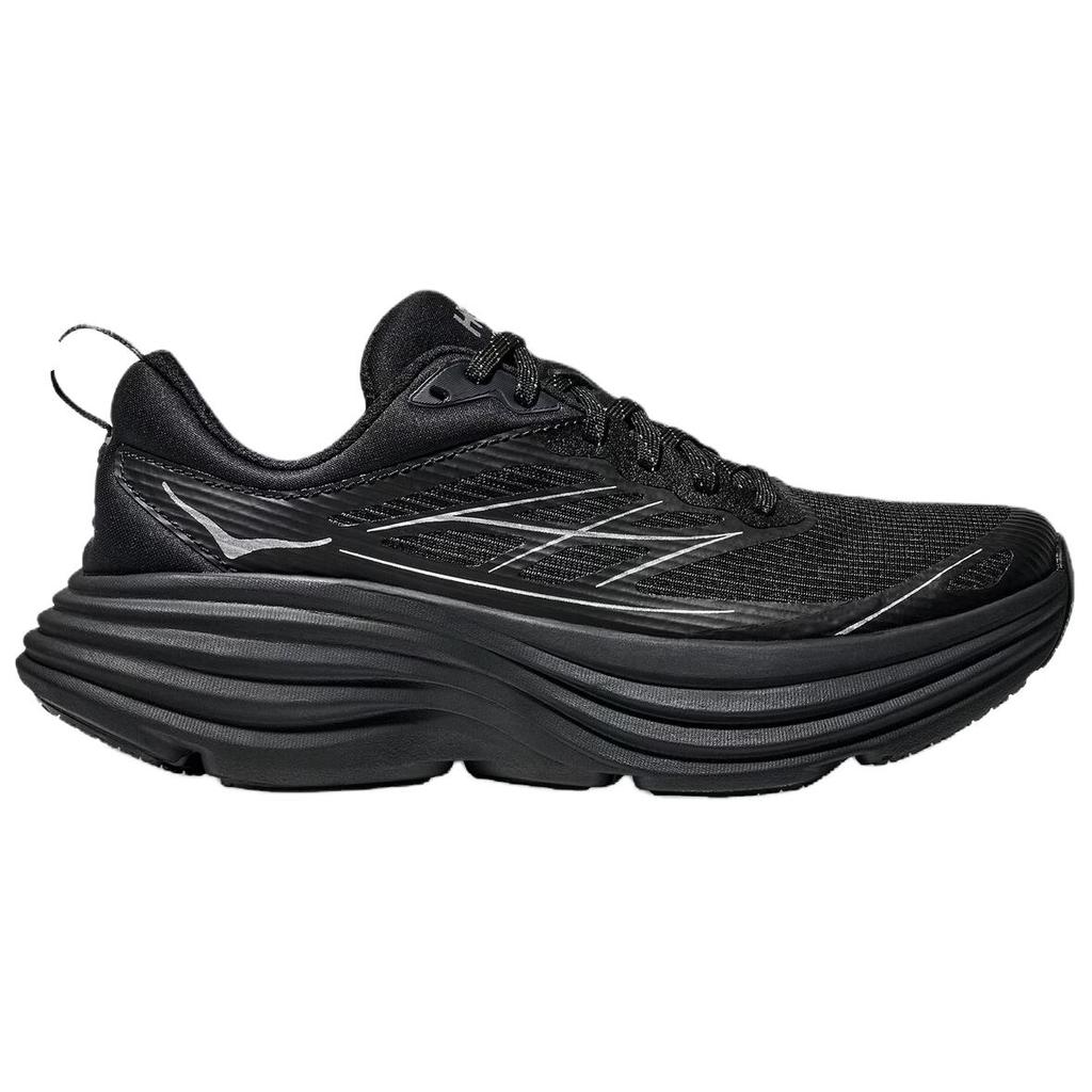 HOKA One One Bondi 8 Textile, Synthetic Leather Slip Resistant, Abrasion Resistant, Breathable, Rebound Running Shoes 1155391-BKSV