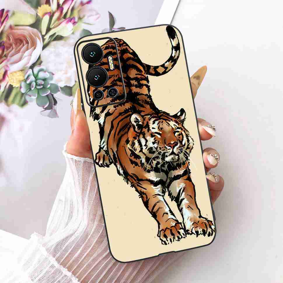 For Infinix Hot 12 Case 2022 Animal Painted Cover Soft Silicone Phone Case For Infinix Hot 12 Hot12 X6817 X6817B Shell