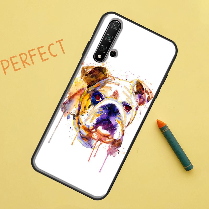 English Bulldog Pug Case For Huawei Nova Y90 Y70 Y61 Y60 9 10 SE Nova 5T 11i 8i 7i 3i P20 P40 P30 Lite P60 Pro