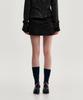 Kimjisu Drape Layered Mini Skirt _ Black