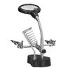 Soldering Station Magnifier Auxiliary Clip Stand Desktop Magnifying Glasses for Small Items Miniatures Projects