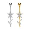 Exquisite Butterfly Chain Navel Ring Stainless Steel Navel Button Fashion Belly Navel Stud  Women