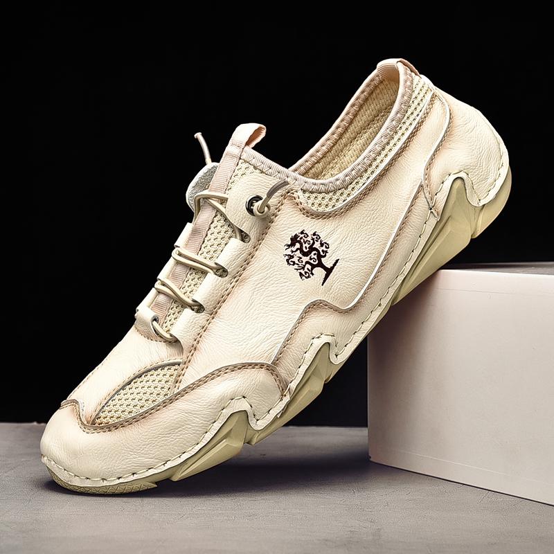 

Мужская повседневная обувь, дышащая обувь для активного отдыха, мужская удобная легкая мужская обувь, классические фирменные кожаные туфли, повседневные кроссовки, большой размер 38-47 43