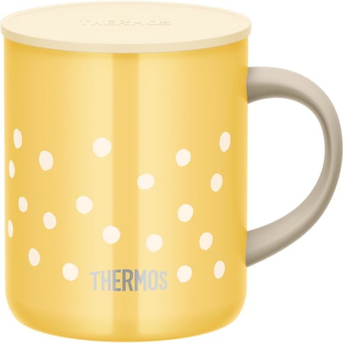THERMOS Stainless Steel Vacuum Insulated Mug 350ml Dot Yellow JDG-352LTD D-Y