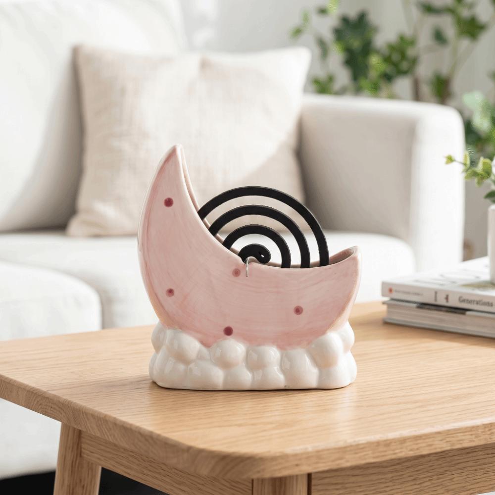 Ceramic Mosquito Coil Rack Light Luxury Incense Holder Heat-Resistant Aromatherapy Burner  Bedroom