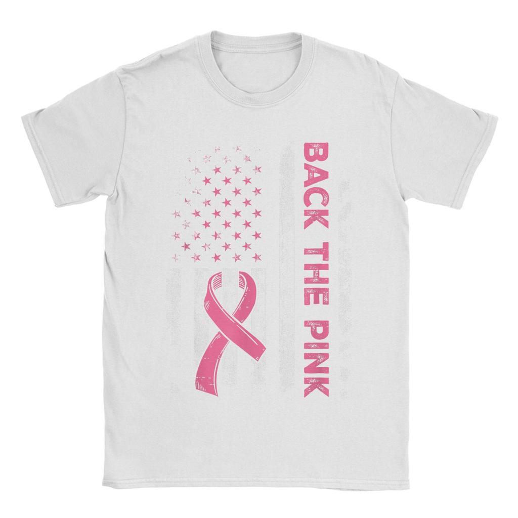 Herren Unterstütze das Pink US-Flagge Brustkrebs-Bewusstsein Frauen Männer Kinder T-Shirt T-Shirts Kleidung Sommer Y2K Basic Kurzarm