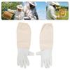 Goatskin  Leather Canvas Bee Gloves Anti Bee Anti Sting Long Sleeves Professional Apiculture Protective Equipment(XL )