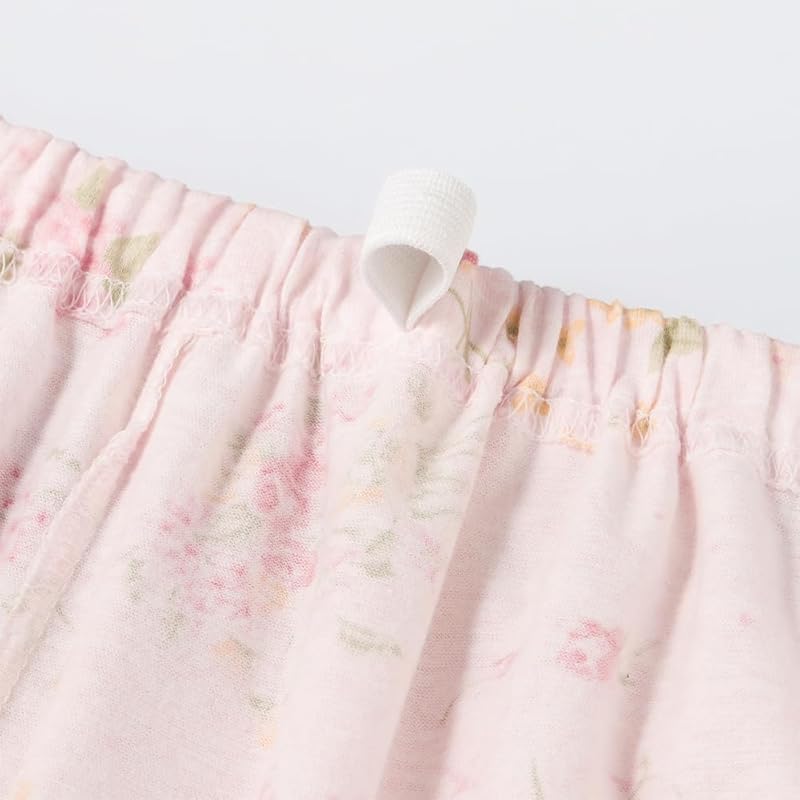 [Gunze] Pajamas Women's Long-sleeved Long Pants (with Elastic Holes for Sleeves and Legs) Moisturizing + Antibacterial India Feminine Type Ladies