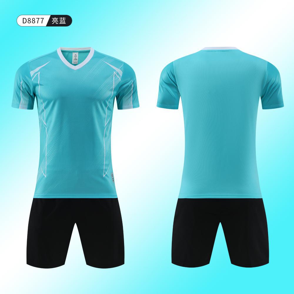 New football jersey set, slick plate competition training team uniform, adult and children's uniform, thin breathable football jersey