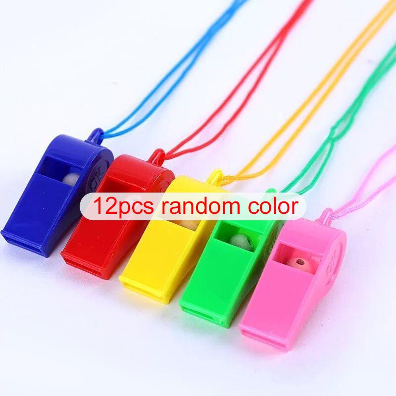 6~50 Stück Bunte Plastikpfeifen mit Lanyards für Partygeschenke Festival Treffen Geschenk Geräuscherzeuger Jubelpfeife TMZ