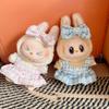 Cute Labubu Doll Clothes Outfit Accessories Classic Dress Set for 17CM V2 Mini Dolls Clothing Girl Kid Gift Labubu Ropa