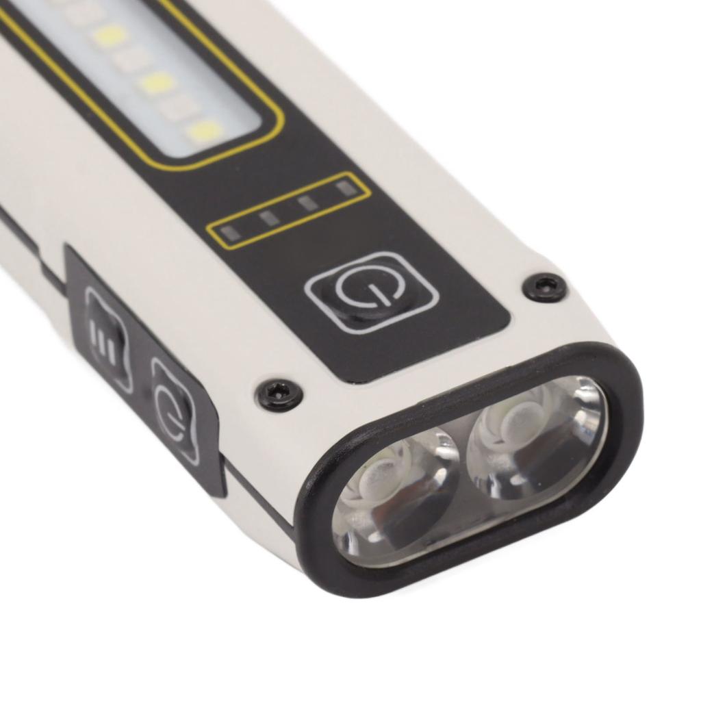 Dual Light Source Flashlight 800mAh Type C Charging Portable COB LED Flashlight with Strong Magnetic