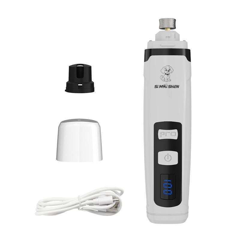 Nieuwe Elektrische Hondennagelknipper Oplaadbaar via USB LED-lampje Stille Katten Nagelslijper Huisdier Poten Nagelsverzorging Benodigdheden