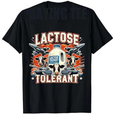 Lactose Tolerant Funny Trending Meme Sarcasm Oddly Specific T-Shirt Sarcastic Saying Tee Designer Drinking Milk Graphic Outfit