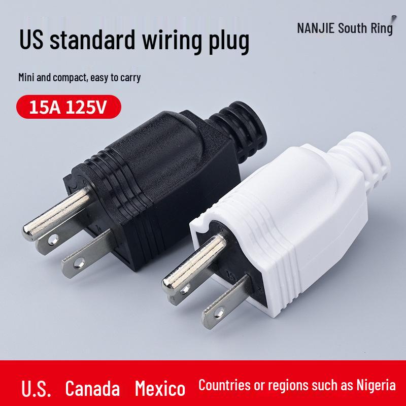 UL-Certified 15A 125V Industrial Grade US 3-Pin Detachable Standard Wiring Plug