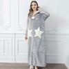 Couple Star Nightgowns New In Autumn Winter Korean Version Loungewear Coral Velvet Thickened Nightwear Men's Long Sleepwear