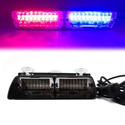 TASWK 16 LED High Intensity Law Enforcement Emergency Hazard Warning Strobe Light with Suction Cup (Red and Blue)