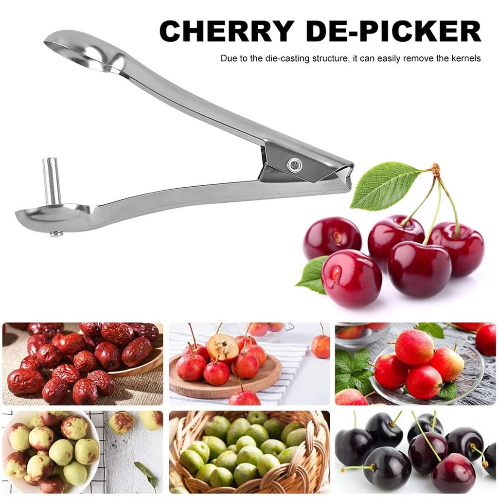 Professional Cherry Pitter Gadgets Stainless Steel Fruit Plum Stone Corer Pitter Kit Jujube Red Date Accessories