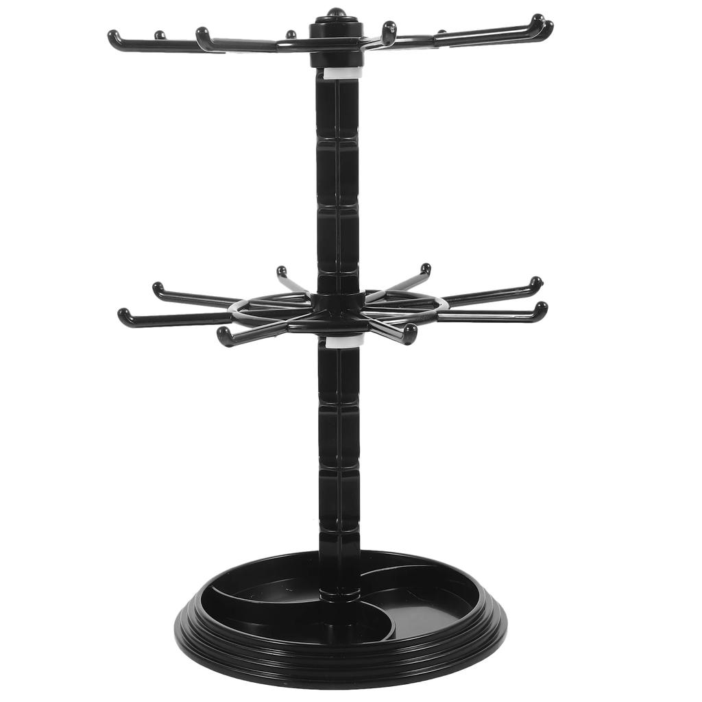 2-Tier Rotating Necklace Stand Stand Display Holder Earrings Necklace Stand Stand Watch Key Rack Keychain Hanger Organizer