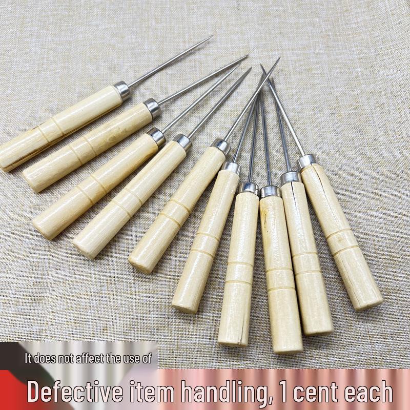 

Шило с деревянной ручкой и стальным острием для шитья, прокалывания ткани и разметки - Аксессуары для рукоделия DIY.