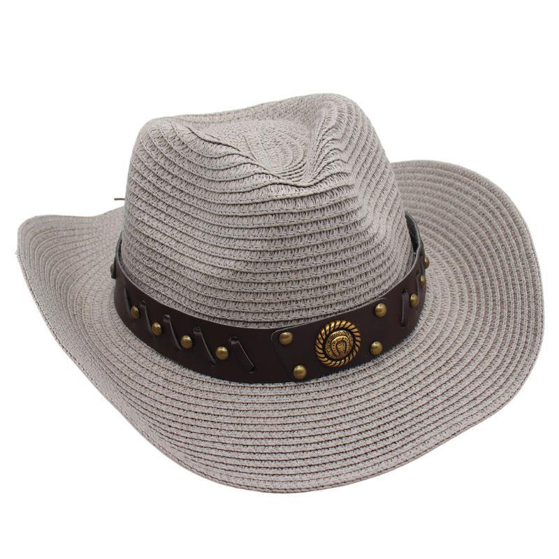 Flat Top Beach Hat Seaside Sun Hat Dome Vacation Rough Rim Panama Lafite Straw Hat