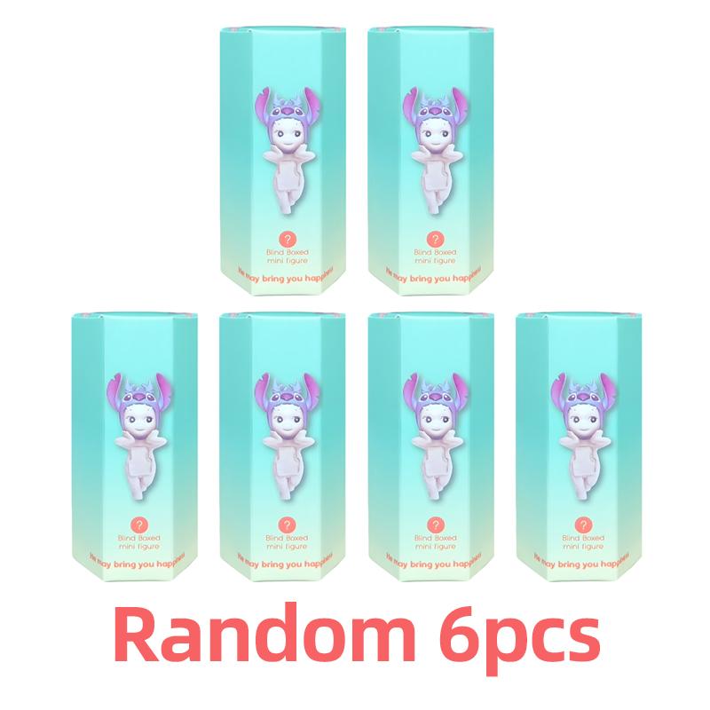 

Горячий Ангел Слепая Коробка Серия Стич Подарочная Серия Акула Кот Динозавр Кукла Ручной Работы Настольное Украшение Рождественские игрушки