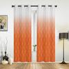 Moroccan Texture Orange Window Curtain Living Room Luxury Valance Curtain for Bedroom Home Kitchen Decor Curtain