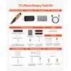 SucceBuy 73-Piece Cordless Rotary Tool Kit 5-Level Speed 7000-20000 RPM Multi-Purpose DIY Tools for Engraving Sanding Polishing