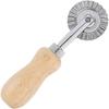 Aluminum Alloy Pastry Cutter with Ergonomic Wooden Handle, Multi-functional Dough Cutting Wheel