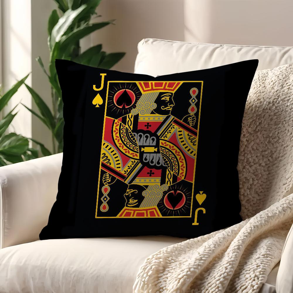 Luxury Black Golden Play Card cushion cover Decoration Room Shop Car Home Office Coffee Pillow Sofa Printing Nordic Simplicity