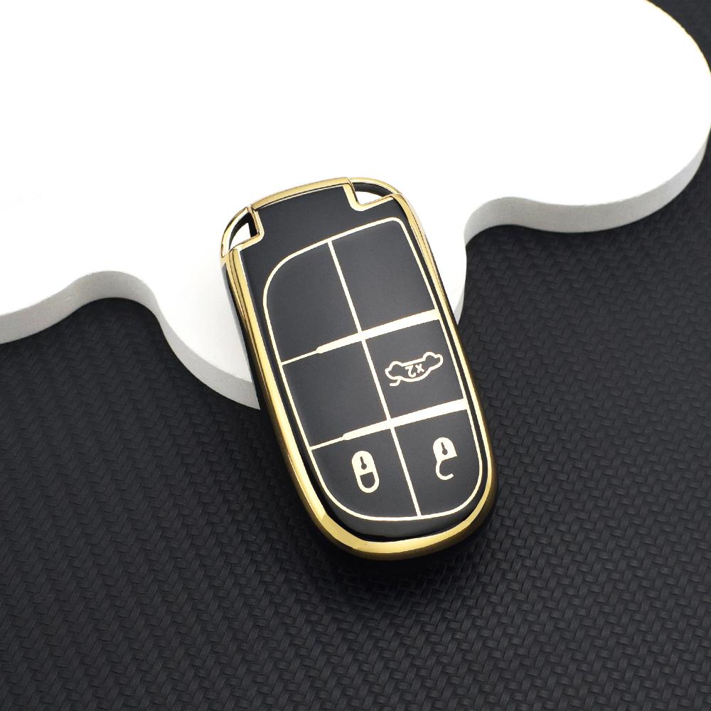 

Anti Scratch Key Fob Shell for Jeep Renegade Compass Grand Cherokee Wrangler Dodge Ram Charger Challenger TPU Car Key Case