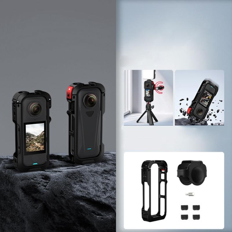 Aluminum Quick Release Cage For X4 Air Action Camera Mount With Cold Shoe Full Protective Frame Case Accessories