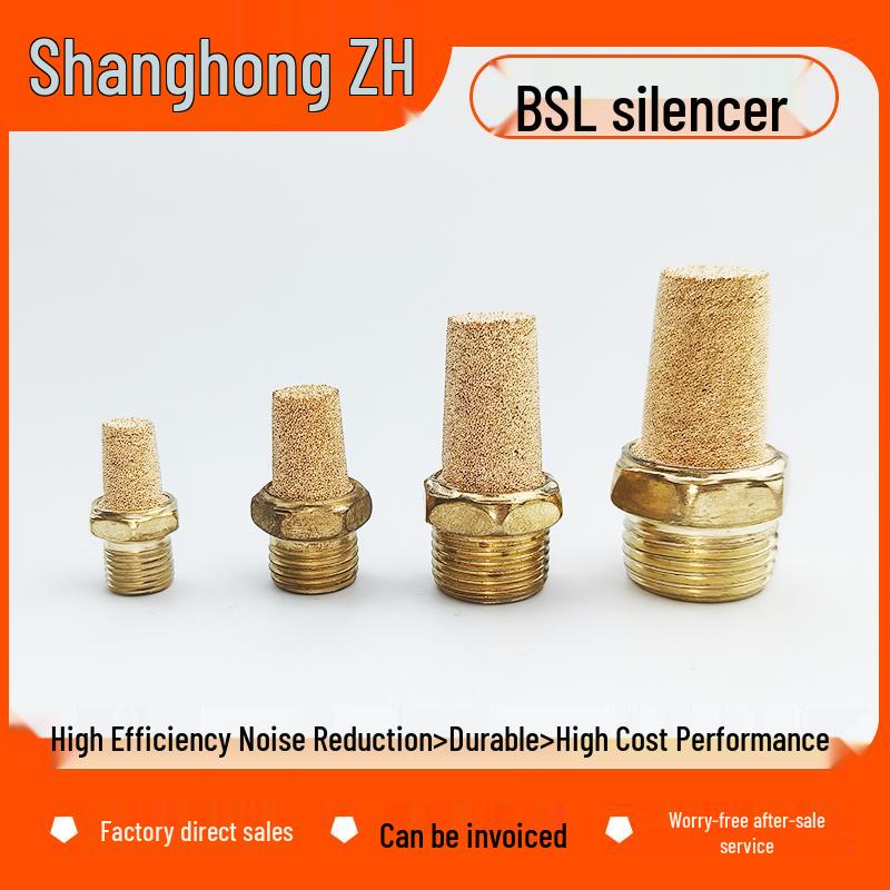 Pneumatic Solenoid Valve Silent Exhaust Silencer - High Pressure Gas, Plastic/Flat/Long Head Options