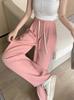Spring 2026 Plus Size Women's Drawstring Elastic Waist Wide Leg Suit Pants