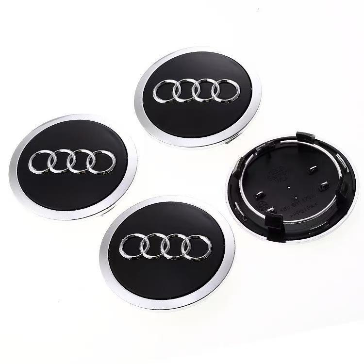 4PCS Automotive Wheel Hub Center Cover Badge Modification Accessories Suitable for Audi S4 S6 A1 A2 Q2 Q3 TT A3 A4 A5 A6 A7 A8