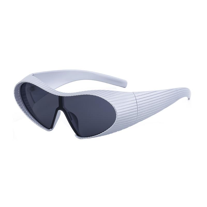 JYL TS Men s Sports - One-Piece Irregular Trendy Sunglasses YT-7751 c-2236 глубокий каштановый