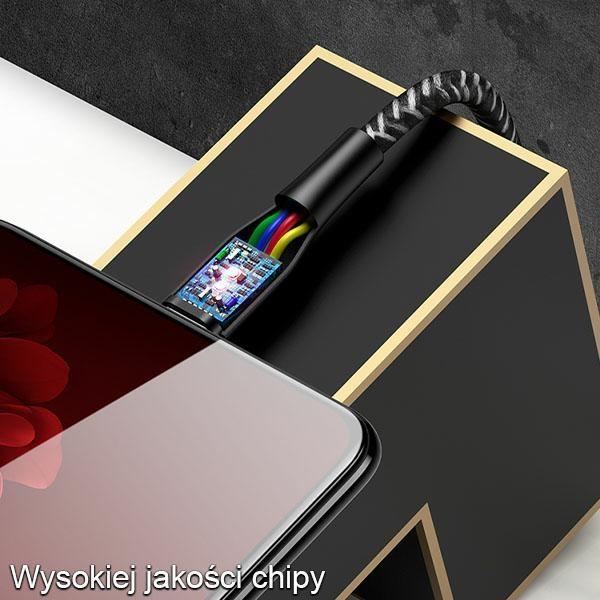 Usams Kabel Pleciony U41 Microusb 3M2A Czerwony/Red Sj399Usb02 (Us-Sj399) Fast Charge